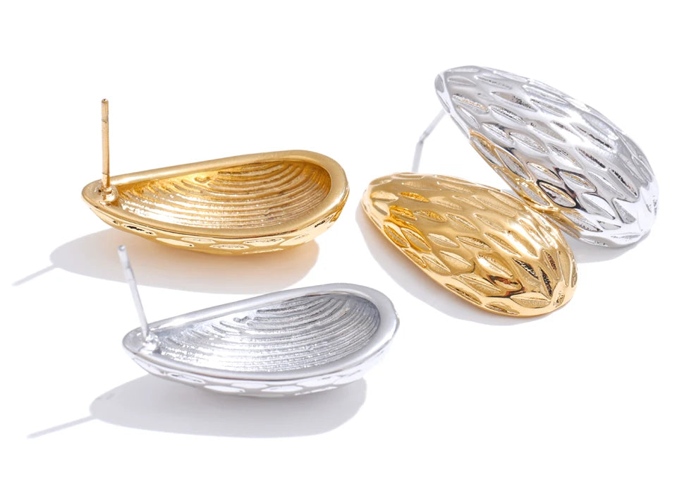 Textured Sculptural Hoops
