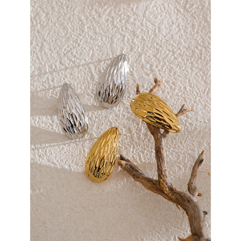 Textured Sculptural Hoops