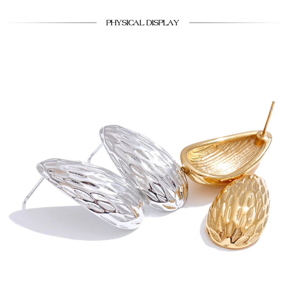 Textured Sculptural Hoops