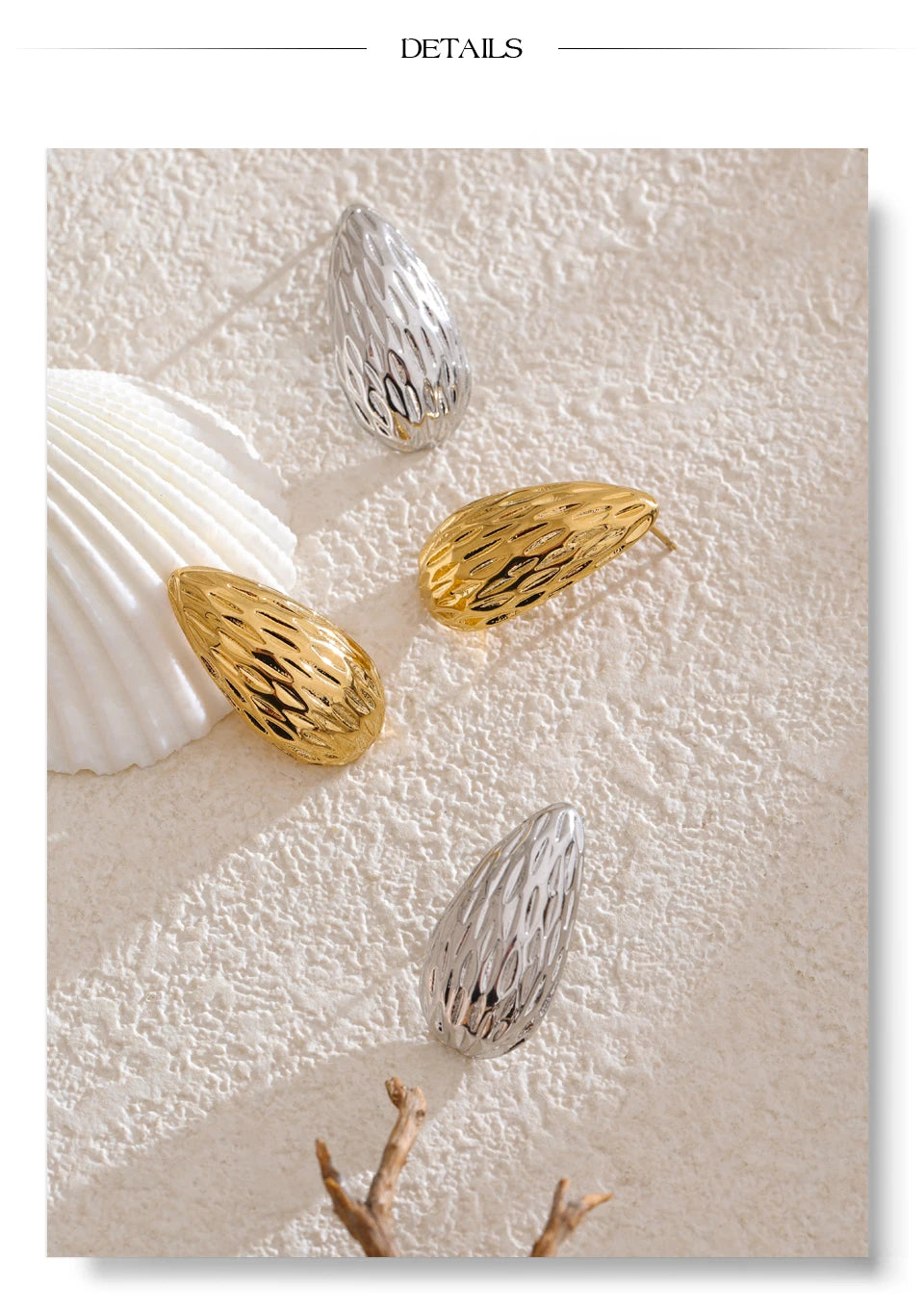 Textured Sculptural Hoops