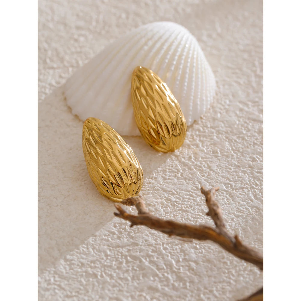 Textured Sculptural Hoops