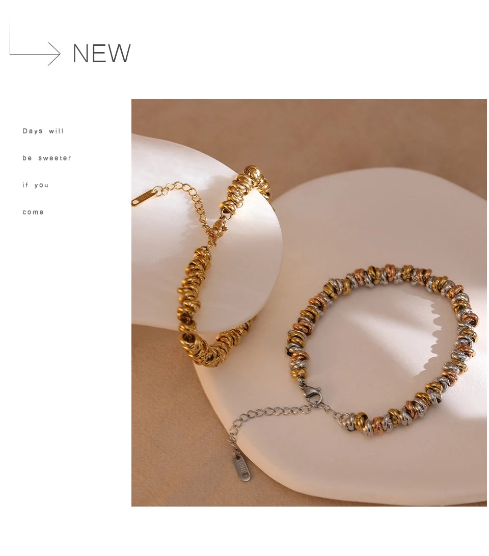 Mixed-Tone Beaded Bracelet