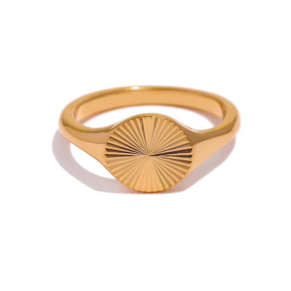 Sunburst Signet Ring