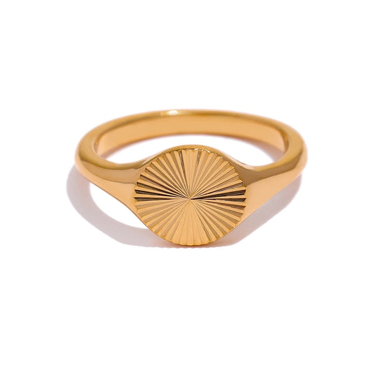 Sunburst Signet Ring
