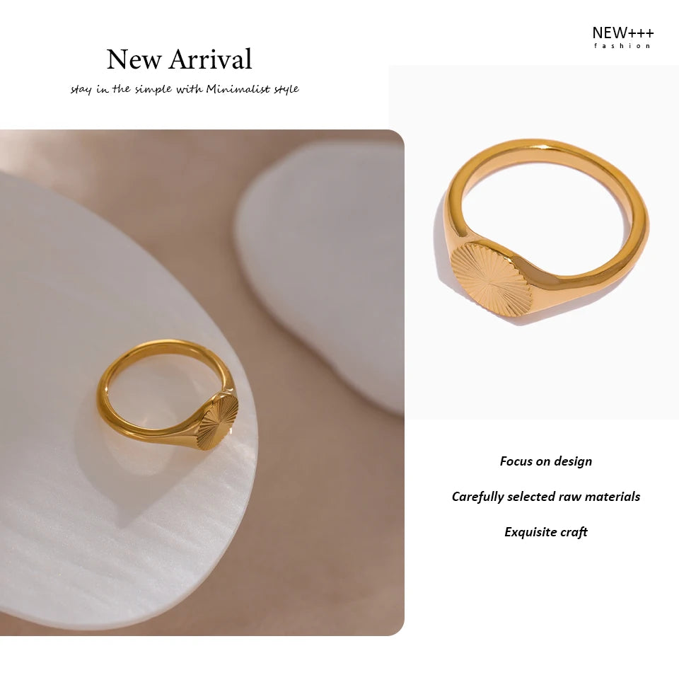 Sunburst Signet Ring