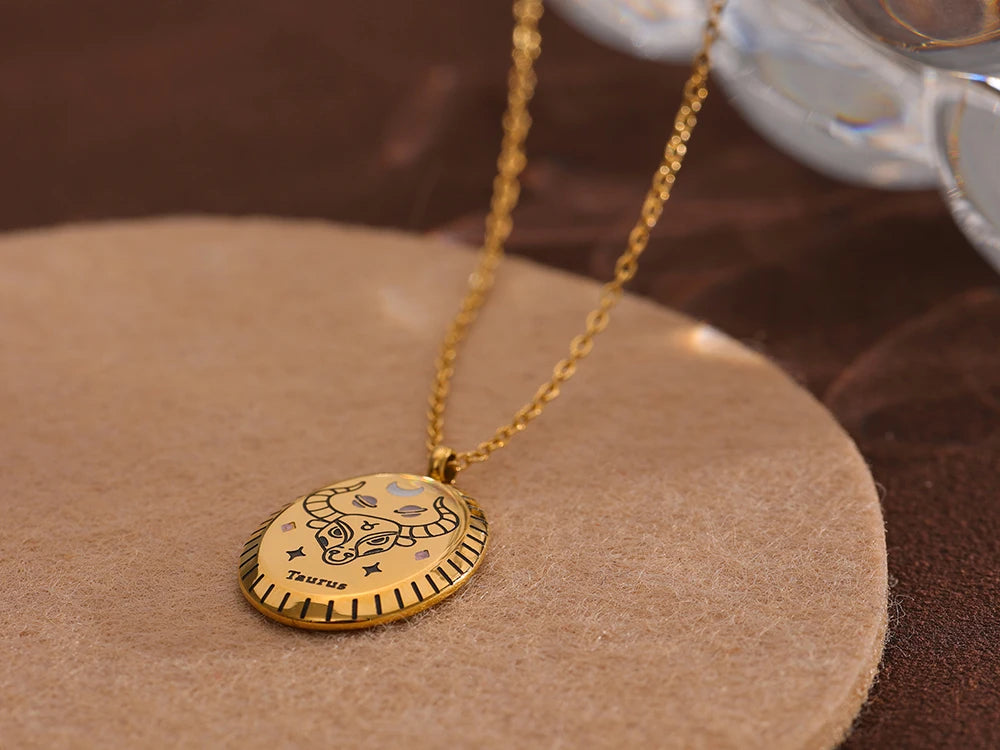 Zodiac Constellation Pendant Necklace