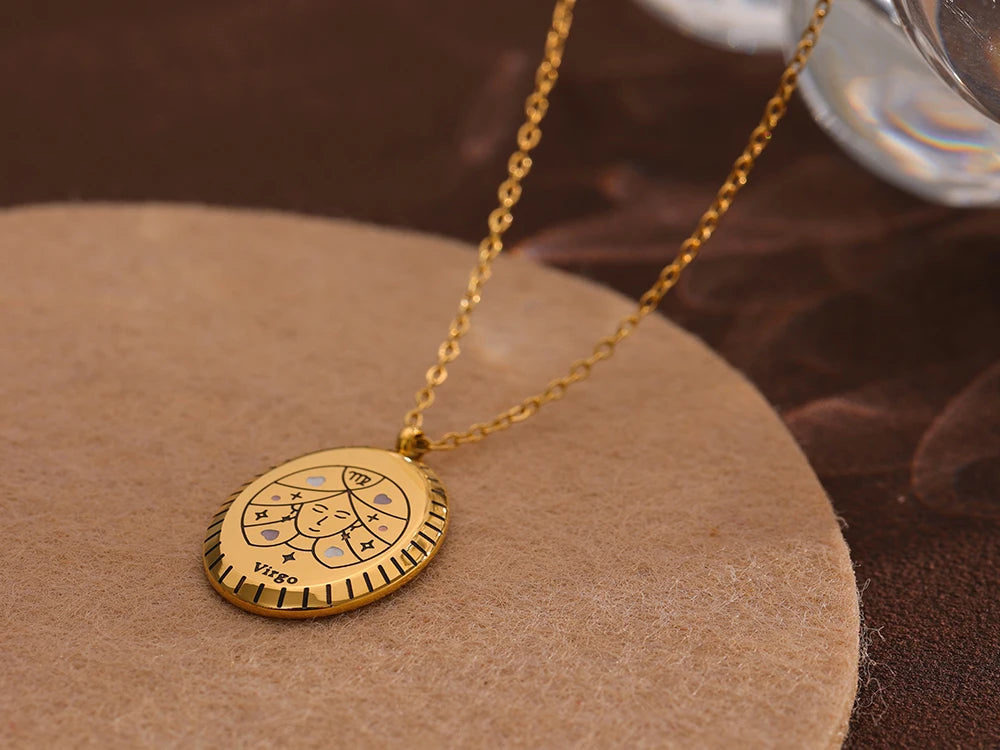 Zodiac Constellation Pendant Necklace
