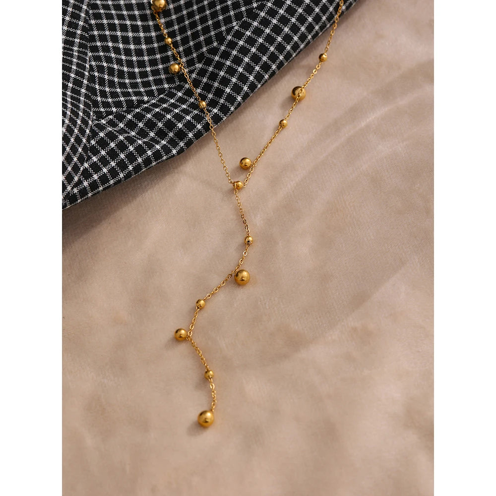 Celestial Drop Lariat Necklace
