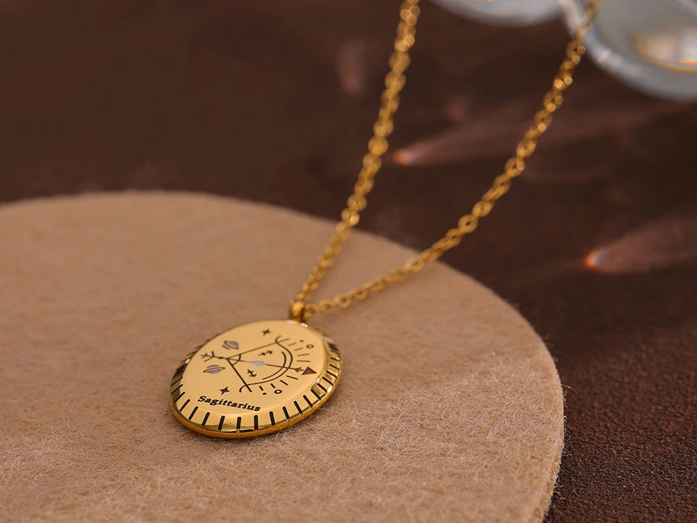 Zodiac Constellation Pendant Necklace