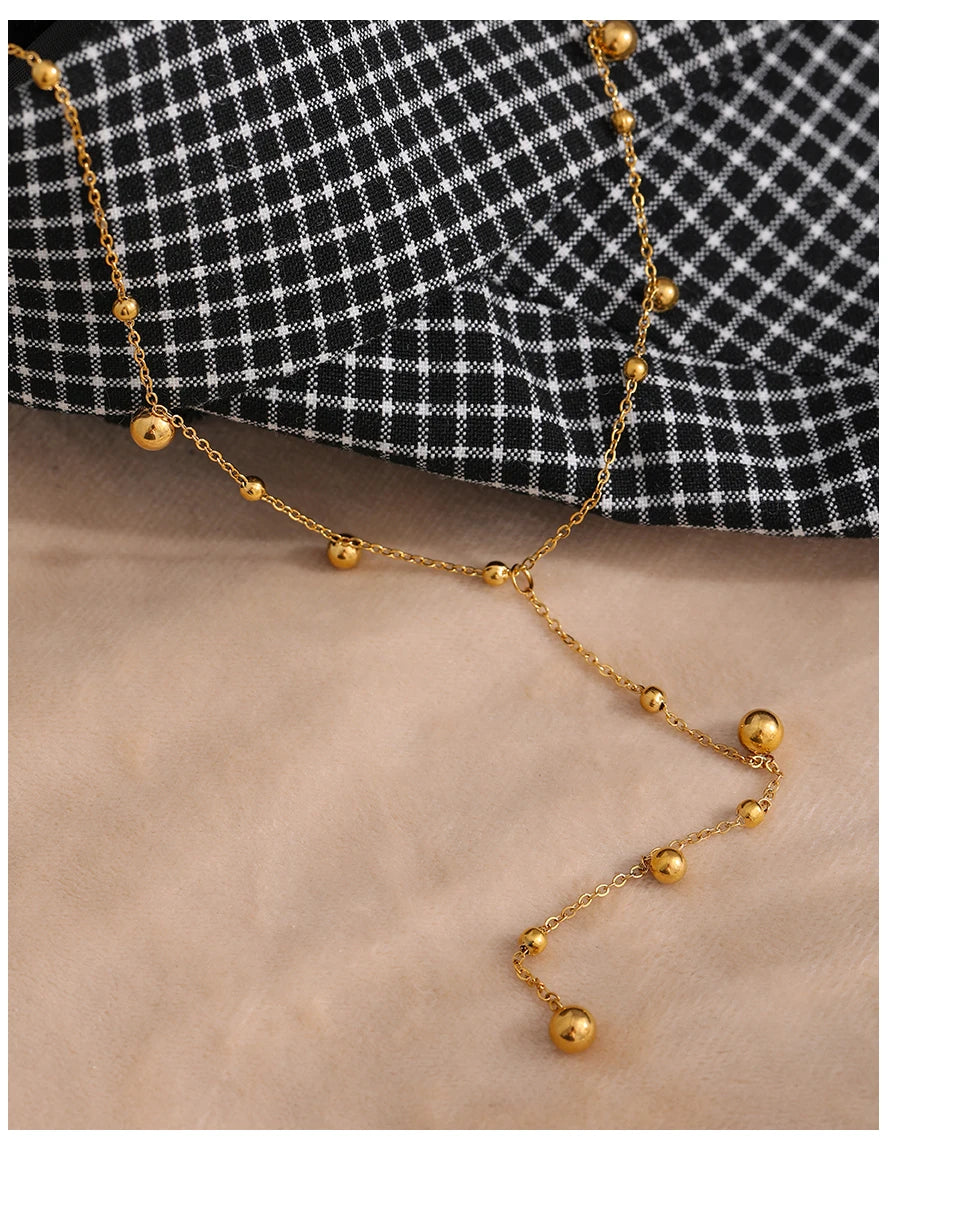 Celestial Drop Lariat Necklace