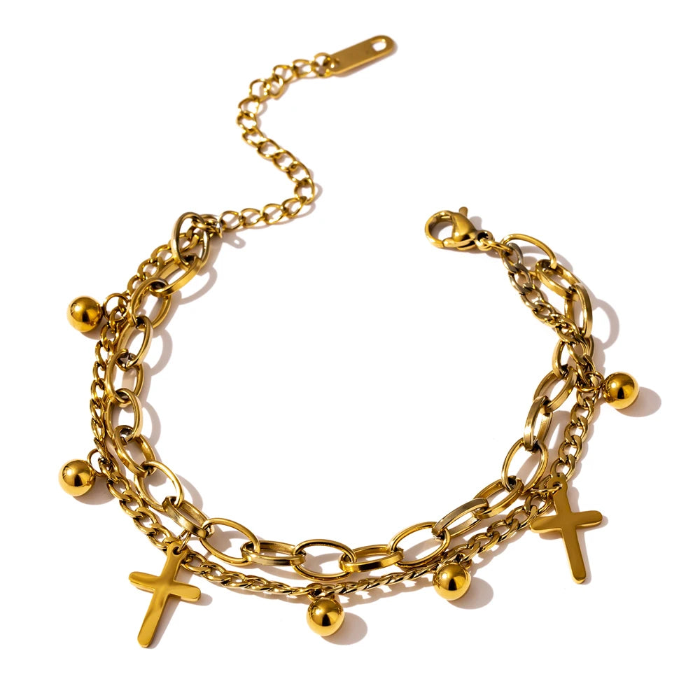 Trendy Geometric Charm Bracelet