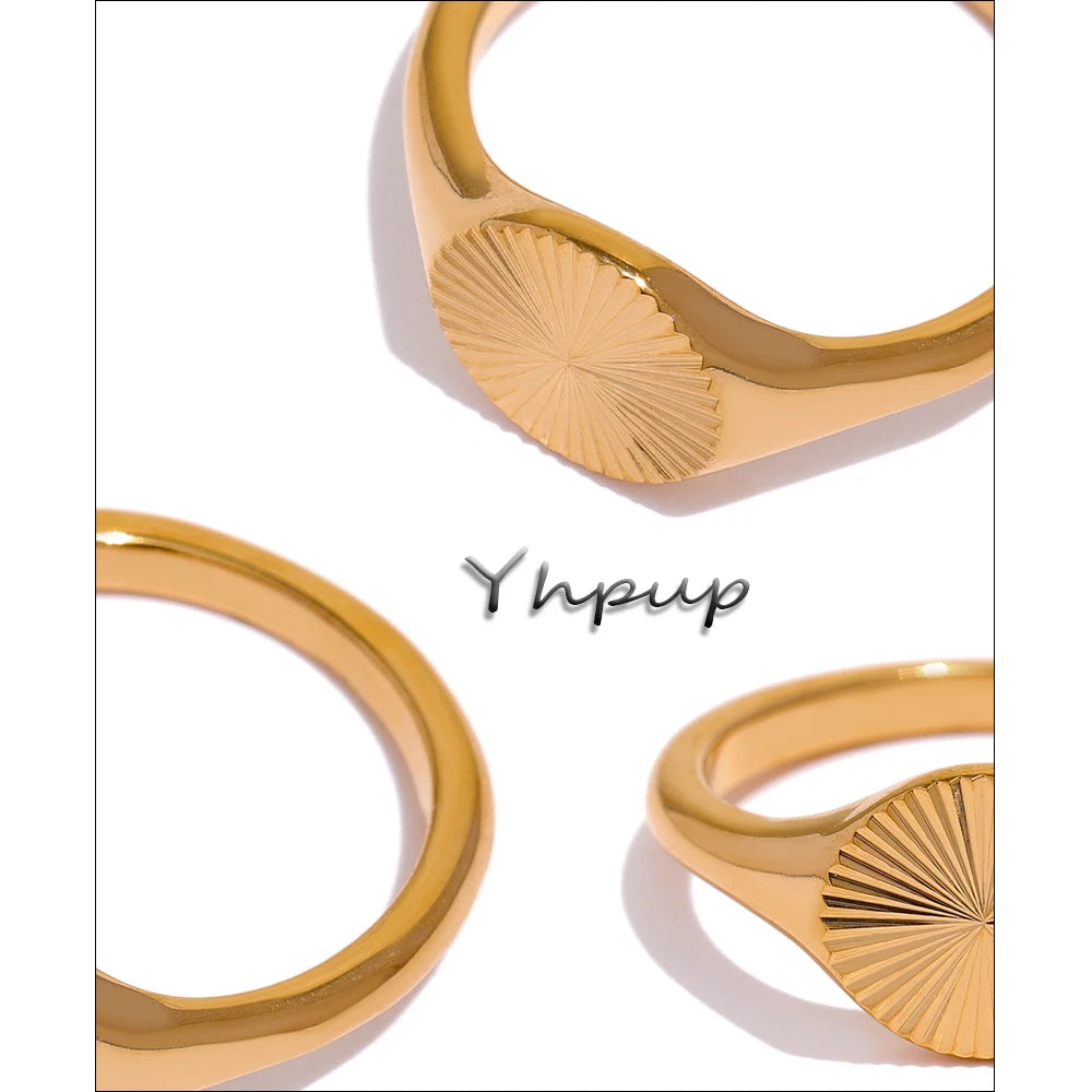 Sunburst Signet Ring