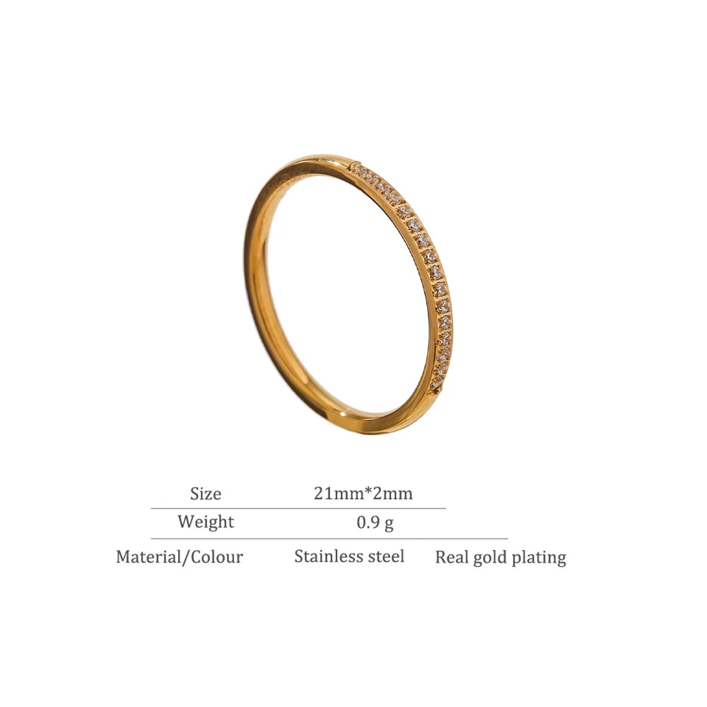 Golden Round Casual Ring