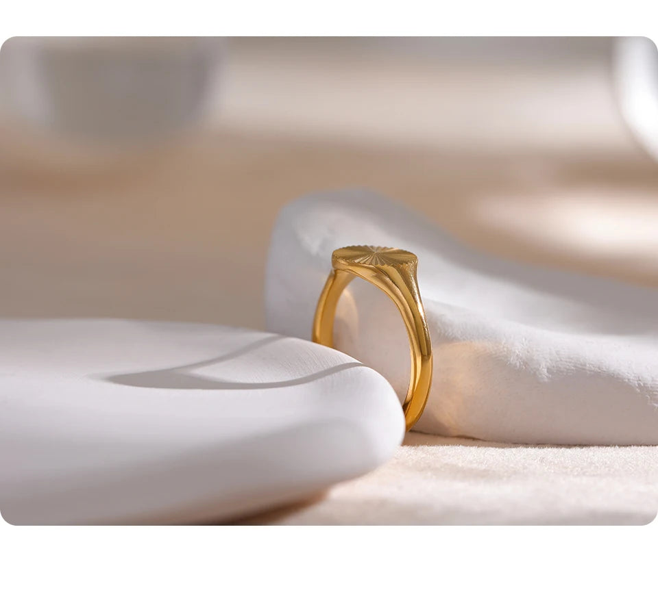 Sunburst Signet Ring