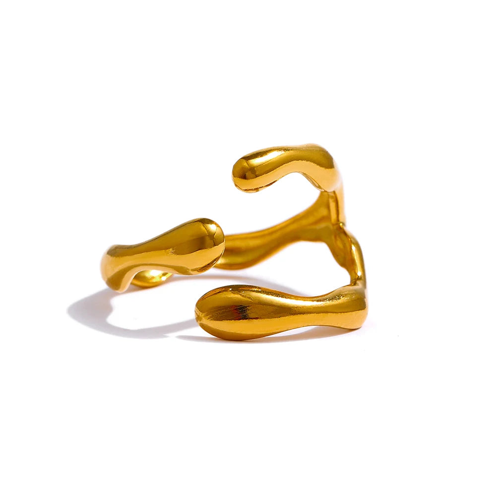 Sculptural Open Gold Ring