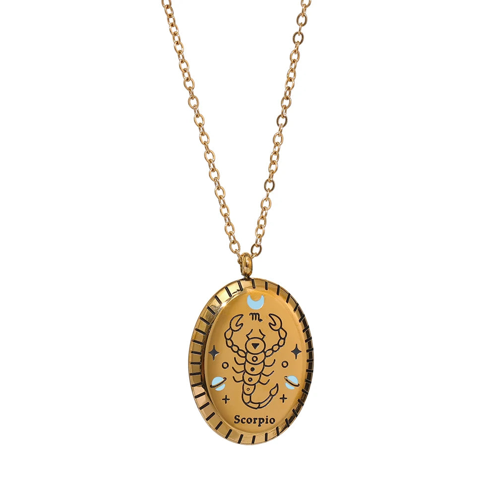 Zodiac Constellation Pendant Necklace