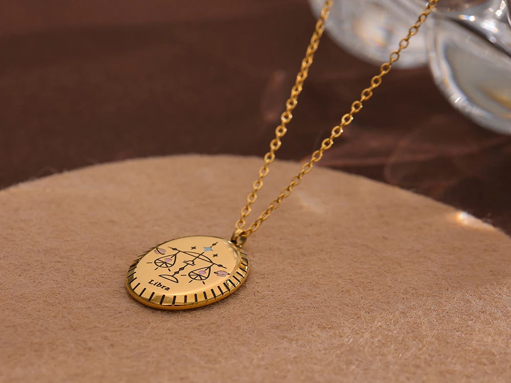 Zodiac Constellation Pendant Necklace