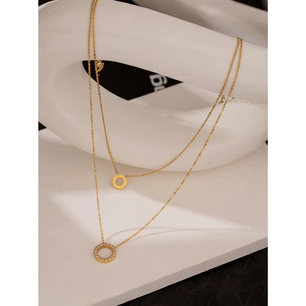 Brilliant CZ Double Pendant