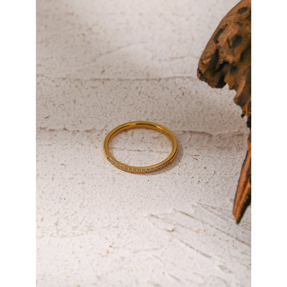 Golden Round Casual Ring