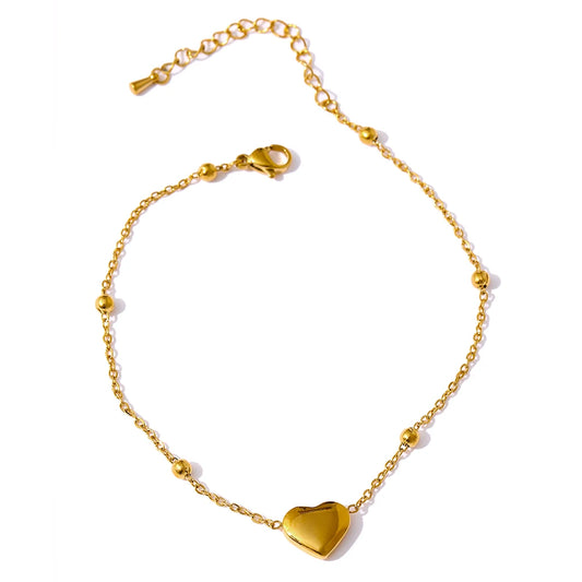 Golden Heart Anklet