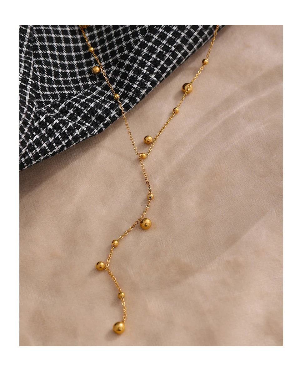 Celestial Drop Lariat Necklace