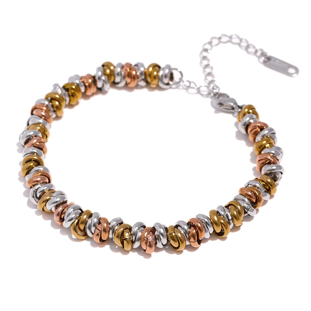 Mixed-Tone Beaded Bracelet