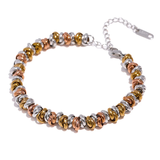 Mixed-Tone Beaded Bracelet
