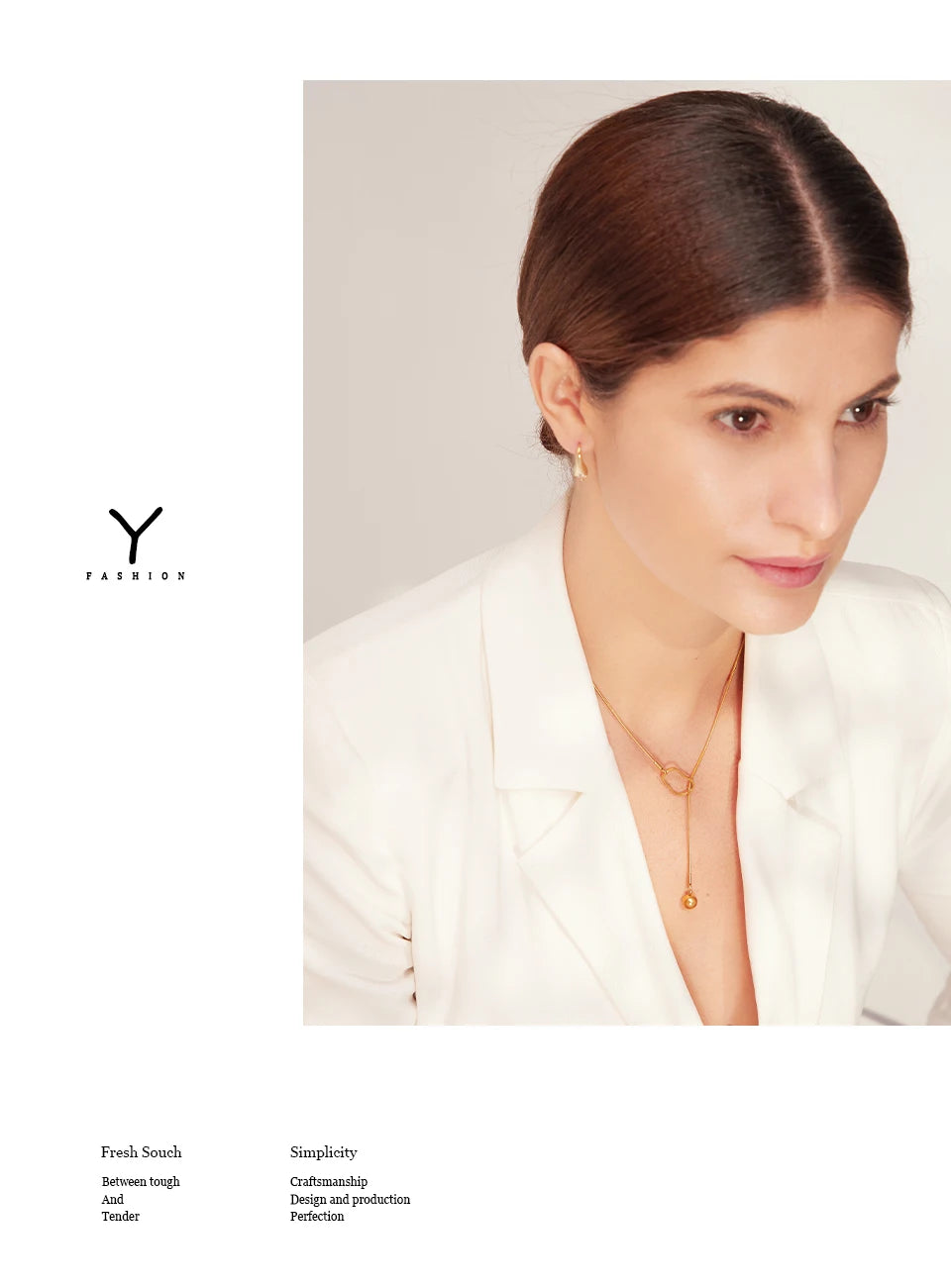 Minimal Drop Y Necklace