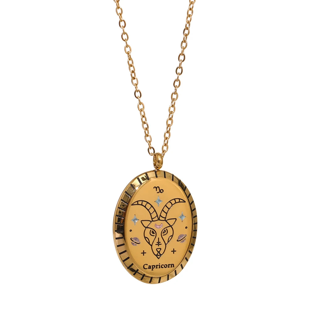Zodiac Constellation Pendant Necklace
