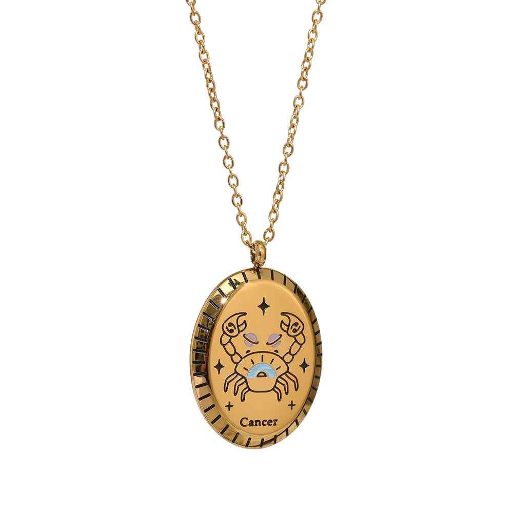 Zodiac Constellation Pendant Necklace