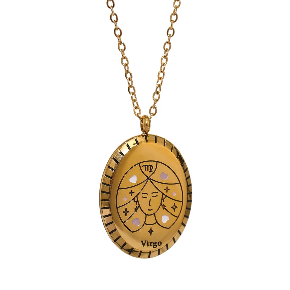 Zodiac Constellation Pendant Necklace