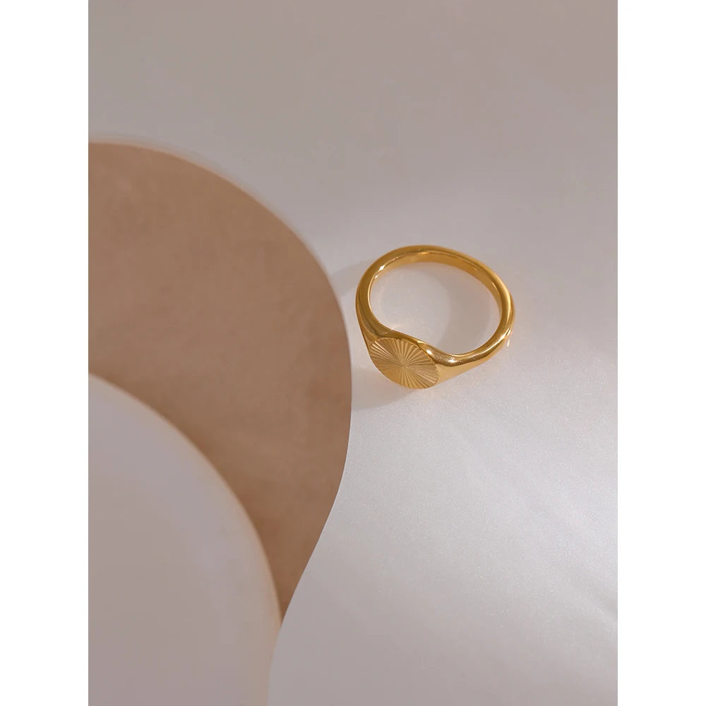 Sunburst Signet Ring