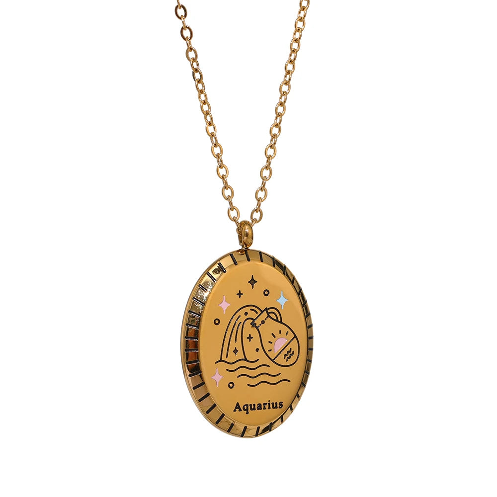 Zodiac Constellation Pendant Necklace