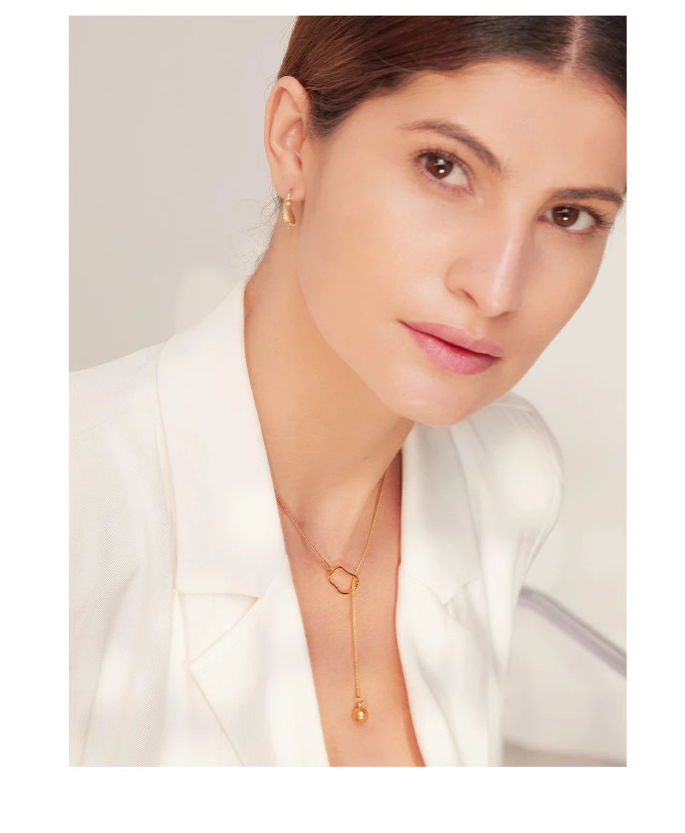 Minimal Drop Y Necklace