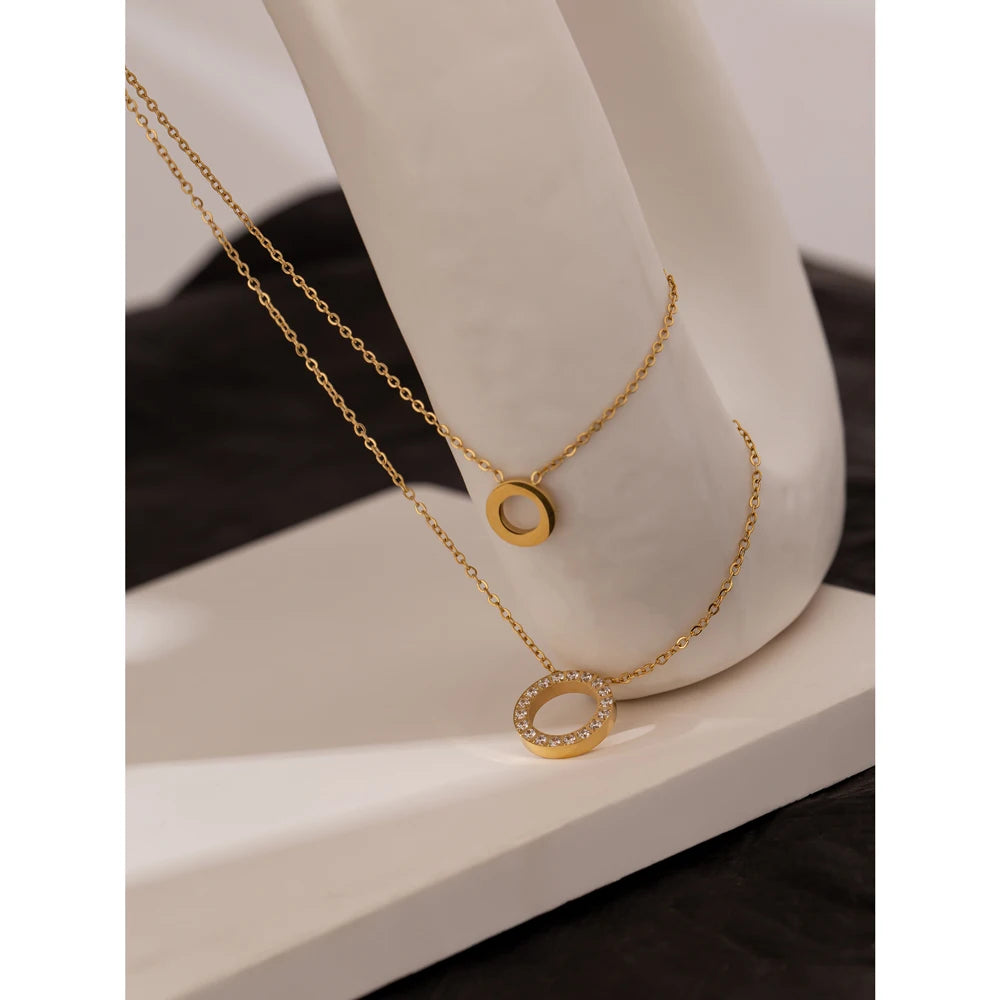 Brilliant CZ Double Pendant