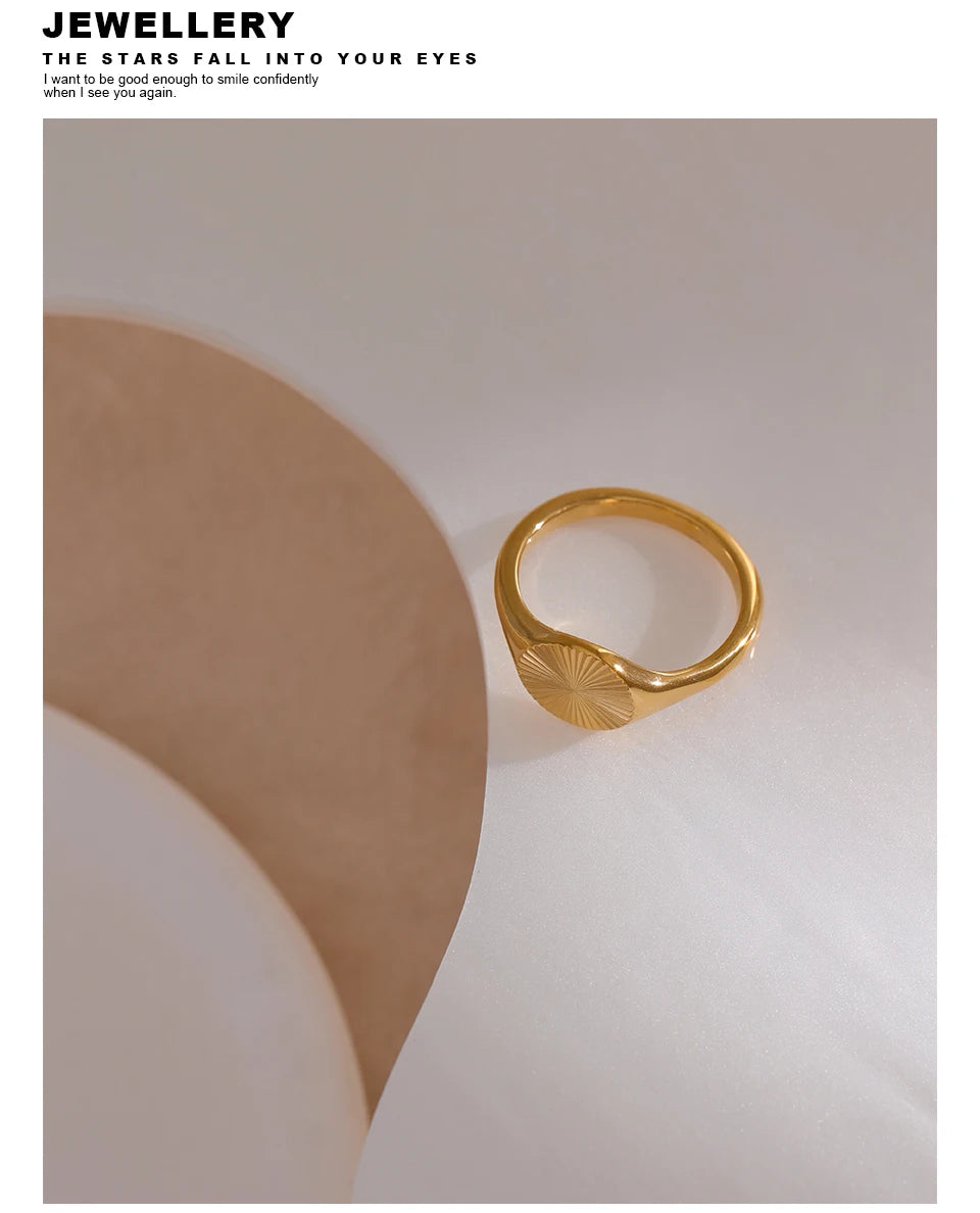 Sunburst Signet Ring