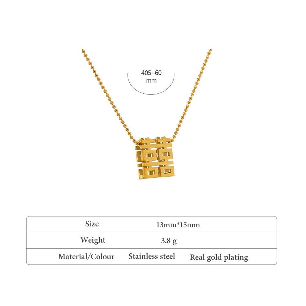 Double Happiness Necklace