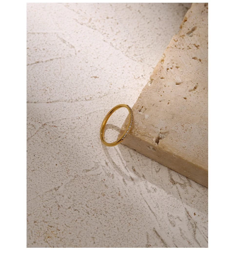 Golden Round Casual Ring