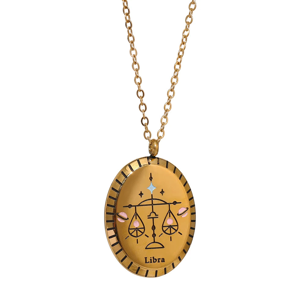 Zodiac Constellation Pendant Necklace