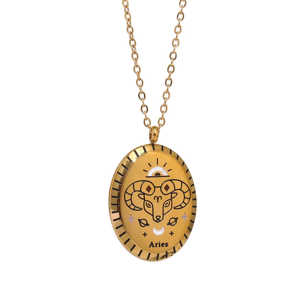 Zodiac Constellation Pendant Necklace