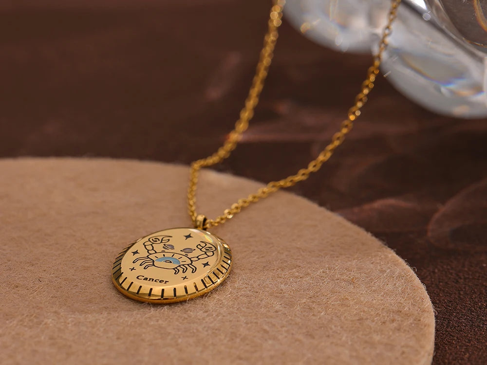 Zodiac Constellation Pendant Necklace