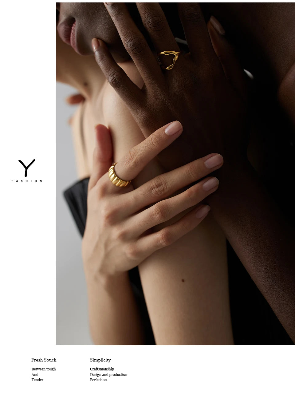 Sculptural Open Gold Ring