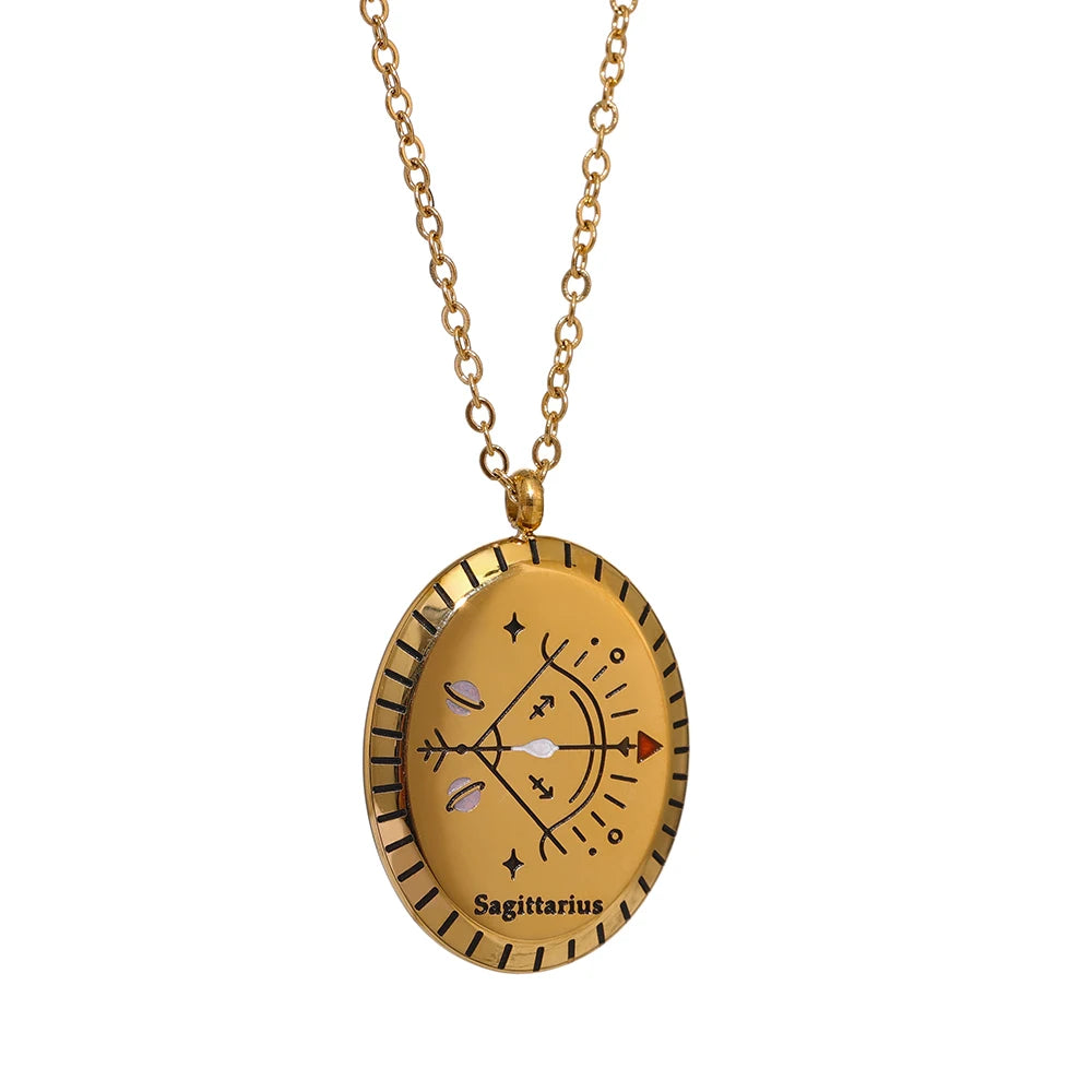 Zodiac Constellation Pendant Necklace