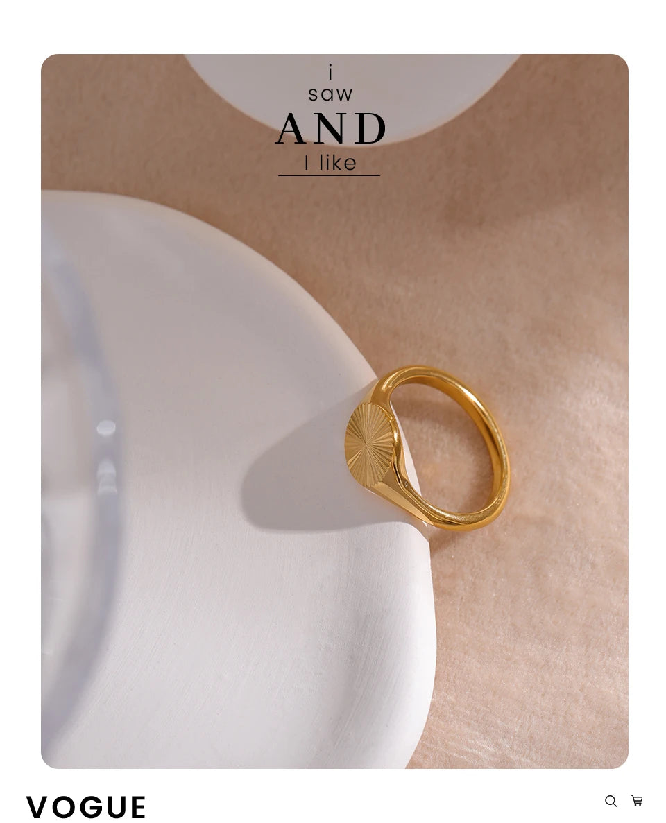 Sunburst Signet Ring