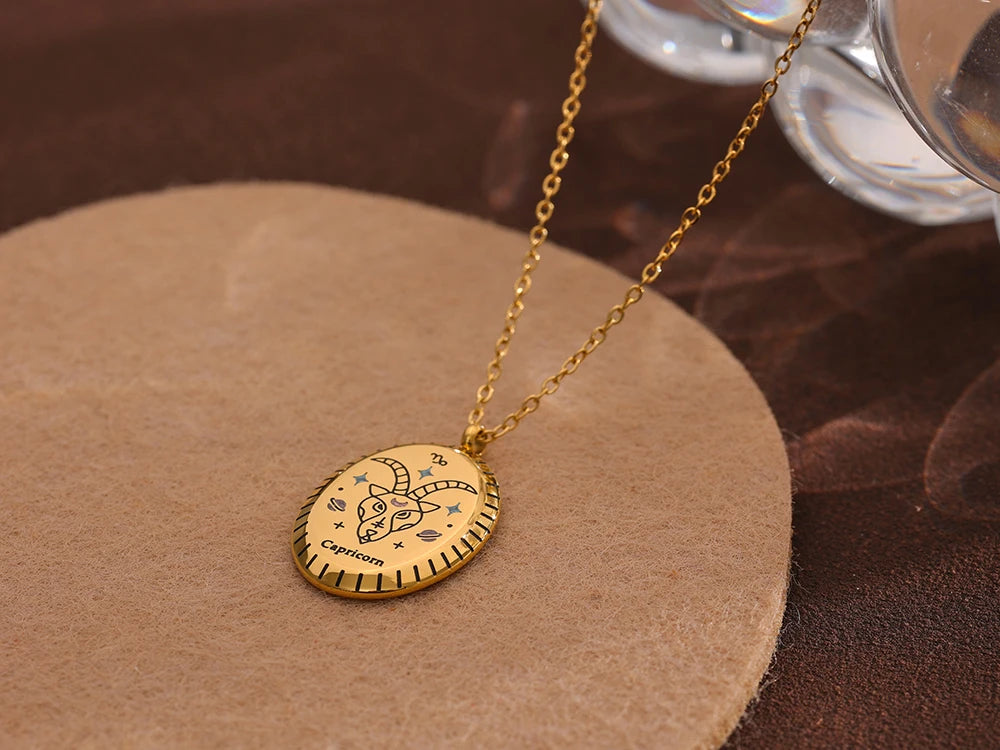 Zodiac Constellation Pendant Necklace