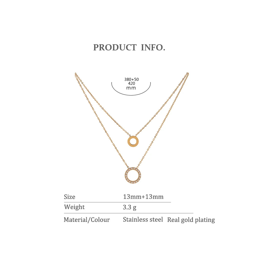 Brilliant CZ Double Pendant