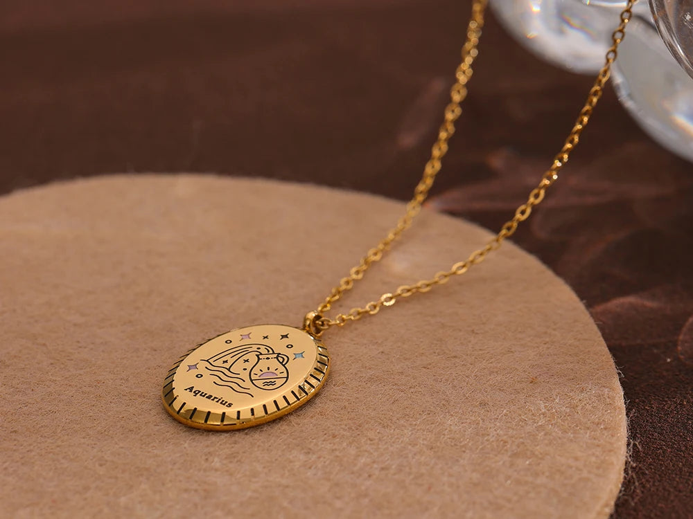Zodiac Constellation Pendant Necklace