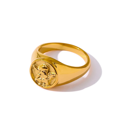 Gold Geometric Cocktail Ring