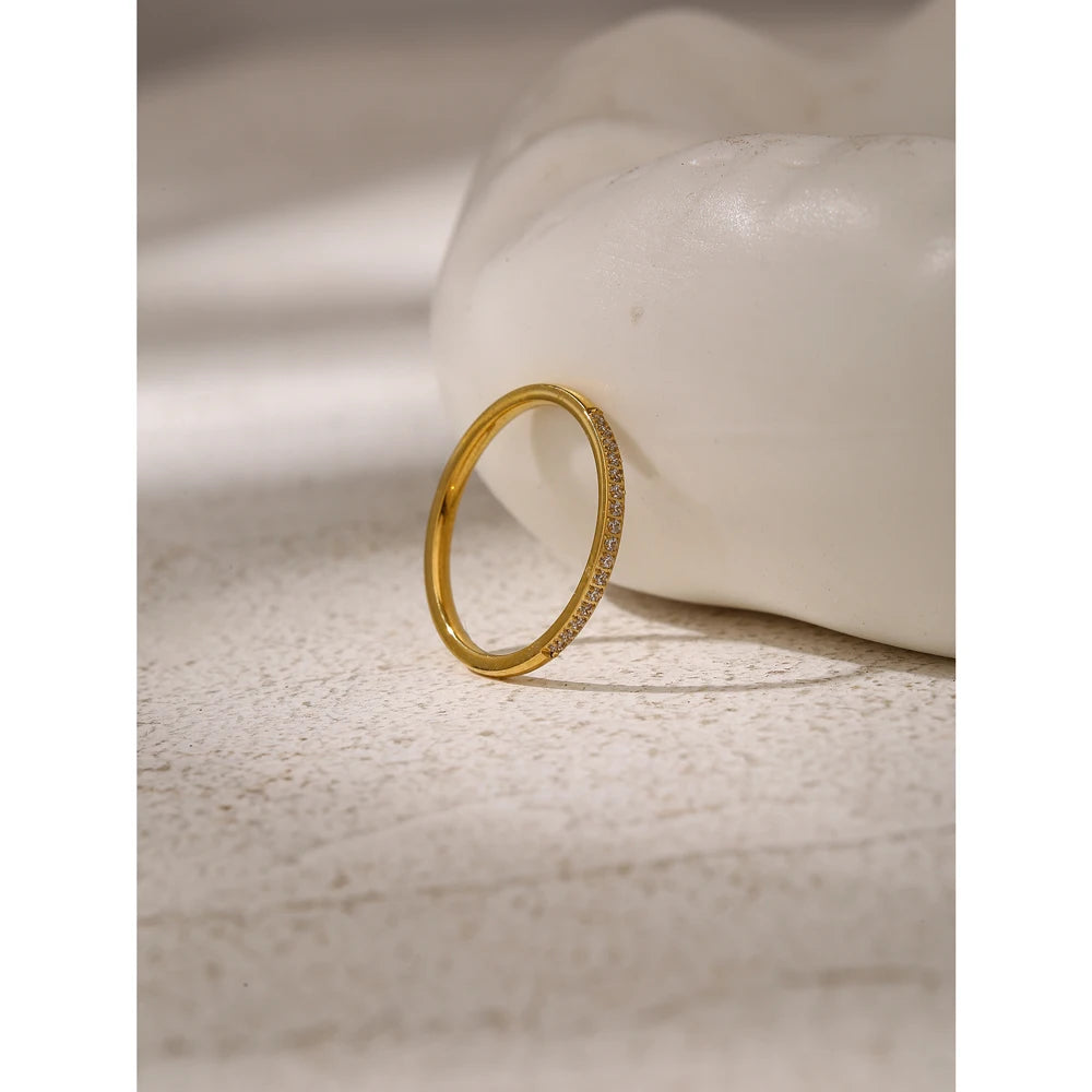 Golden Round Casual Ring