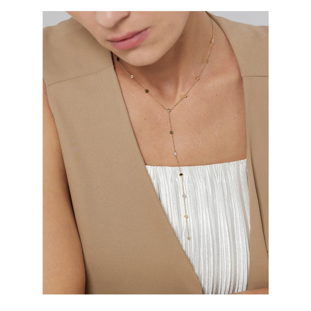 Celestial Drop Lariat Necklace